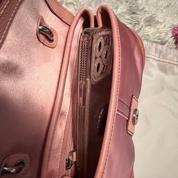 Coach Madison - 8975 Pink Satin & Suede Mini Top Handle - Limited Edition - Picture 5 of 8